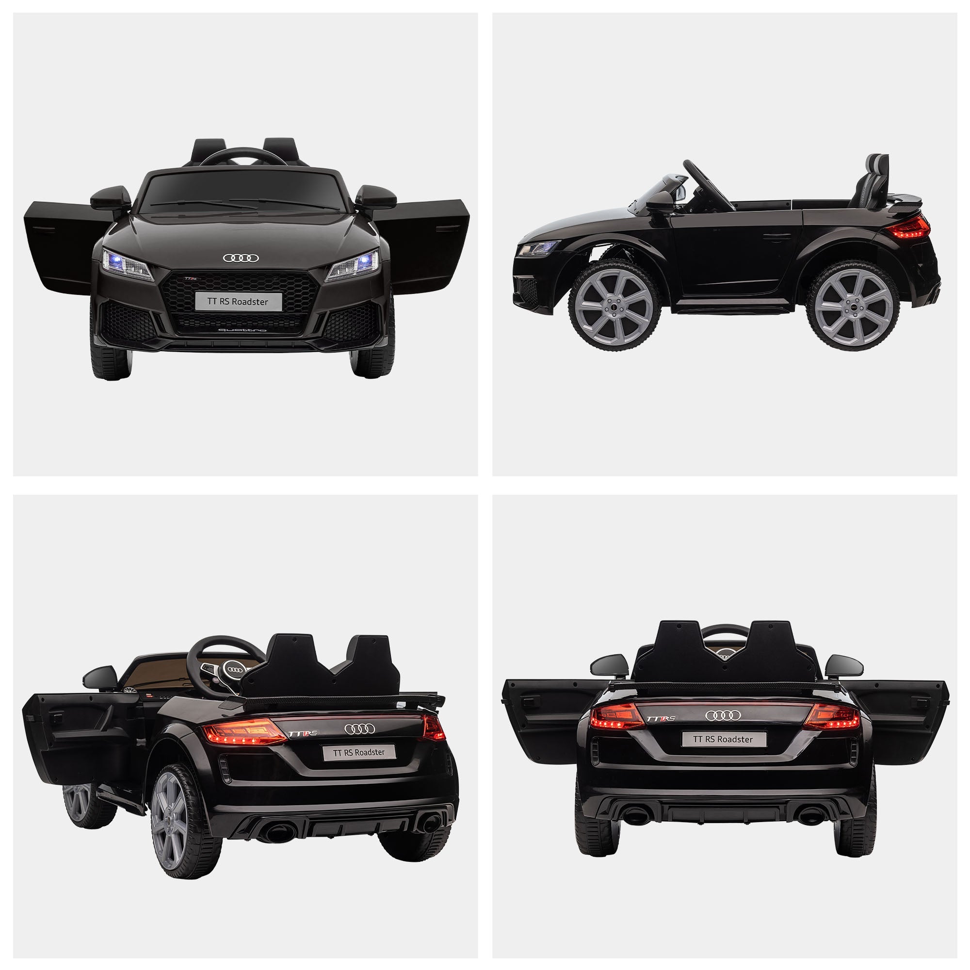 Macchina Elettrica per Bambini 12V con Licenza Audi TT Nero