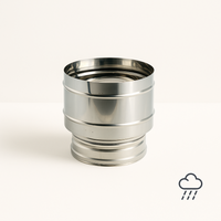 Fumaiolo 4 venti base tonda in acciaio inox diametro 80 mm camini stufe