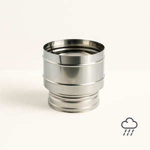 Fumaiolo 4 venti base tonda in acciaio inox diametro 80 mm camini stufe