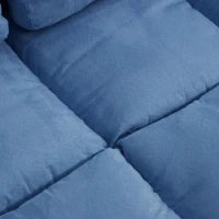 Divano Letto da Pavimento, Pieghevole, Schienale Regolabile, 102 cm x 73 cm x 60 cm, Blu