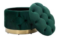 Pouf Contenitore Rich Verde cm Ø 55X42