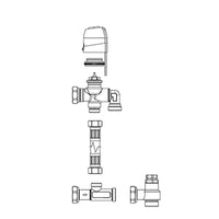 Gruppo Valvola 3 Vie deviatrie con Motore Termoelettrico per Innova Filomuro Slim Fit SW V30688II