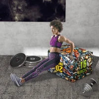 Plyo Box 3 Altezze Jumping Box Antiscivolo per Casa e Palestra, 61x51x41 cm, Multicolore