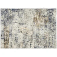 Tappeto per soggiorno, Poliestere, design artistico moderno, lavabile, Grigio
