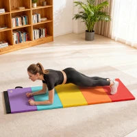 Tappetino Fitness per Palestra e Casa, 5 Pannelli Pieghevoli, 195x76x3cm