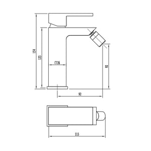 Miscelatore rubinetto bidet cromato + miscelatore rubinetto lavabo cromato + miscelatore doccia ad incasso da parete