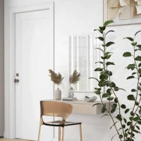 Specchio da Parete Rettangolare 60 x 80 cm, Cornice in MDF, Ideale per Bagno, Salotto o Camera da Letto, Bianco