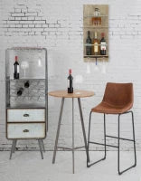 Porta Bottiglie-Bicchieri Tube Verticale Cm 34X12X76