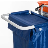 Carrello per Pulizie Professionale Multiuso con 4 Secchi Rotelle Borsa di Tela 118 × 73 × 103cm