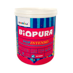 Pittura murale super lavabile coprente per interni popintenso *** formato 0,750 lt, colore- azzurro glam, confezione 1