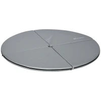 Tappetino da Pole Dance Pieghevole Ø 150 cm, Spessore 5 cm, Rivestimento in Plastica, Grigio