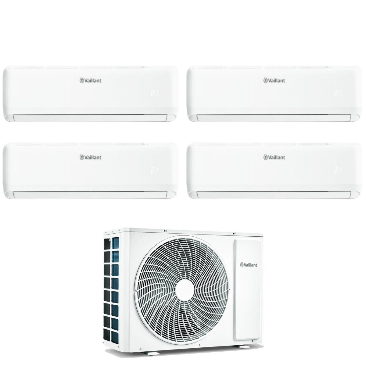 Climatizzatore Condizionatore Vaillant Quadri Split Inverter serie CLIMAVAIR PRO 7+7+7+9 con VAM1-080A4NO R-32 Wi-Fi Integrato 7000+7000+7000+9000