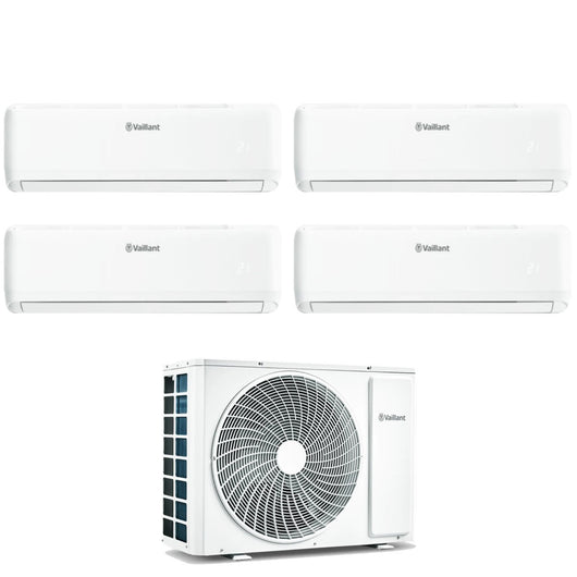 Climatizzatore Condizionatore Vaillant Quadri Split Inverter serie CLIMAVAIR PRO 9+9+9+12 con VAM1-080A4NO R-32 Wi-Fi Integrato 9000+9000+9000+12000