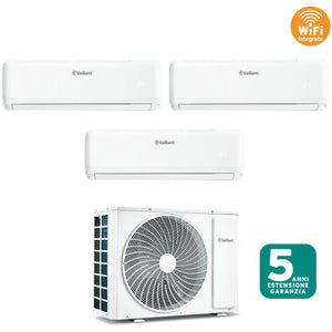 Climatizzatore Condizionatore Vaillant Trial Split Inverter serie CLIMAVAIR PRO 9+9+9 con VAM1-070A3NO R-32 Wi-Fi Integrato 9000+9000+9000