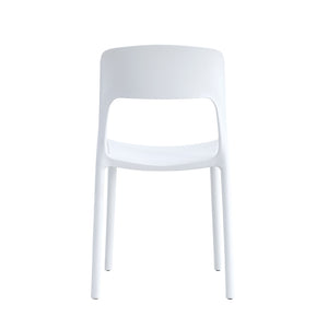 SEDIE IN POLIPROPILENE IMPILABILI 56x48x83cm BIANCHE INTERNO-ESTERNO 6PZ MEB