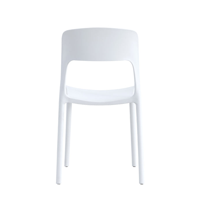 SEDIE IN POLIPROPILENE IMPILABILI 56x48x83cm BIANCHE INTERNO-ESTERNO 6PZ MEB