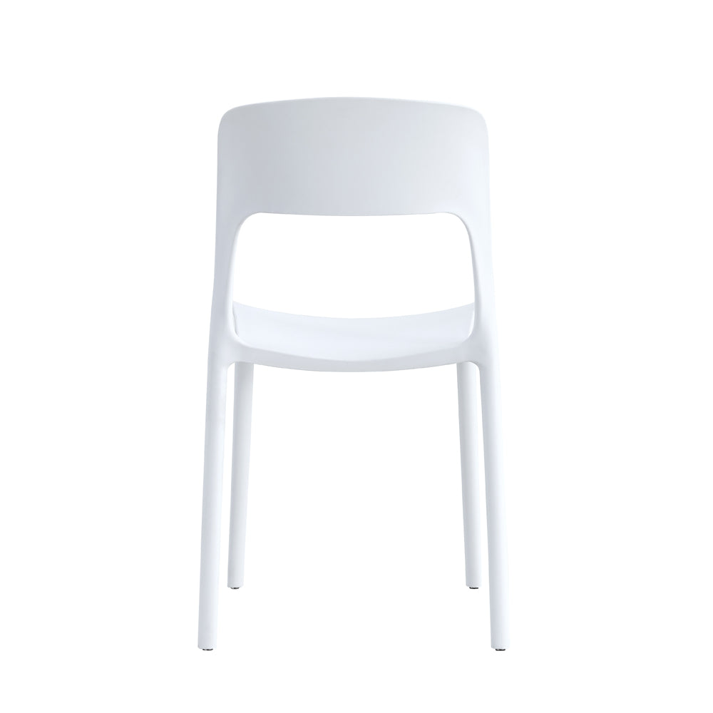 SEDIE IN POLIPROPILENE IMPILABILI 56x48x83cm BIANCHE INTERNO-ESTERNO 6PZ MEB