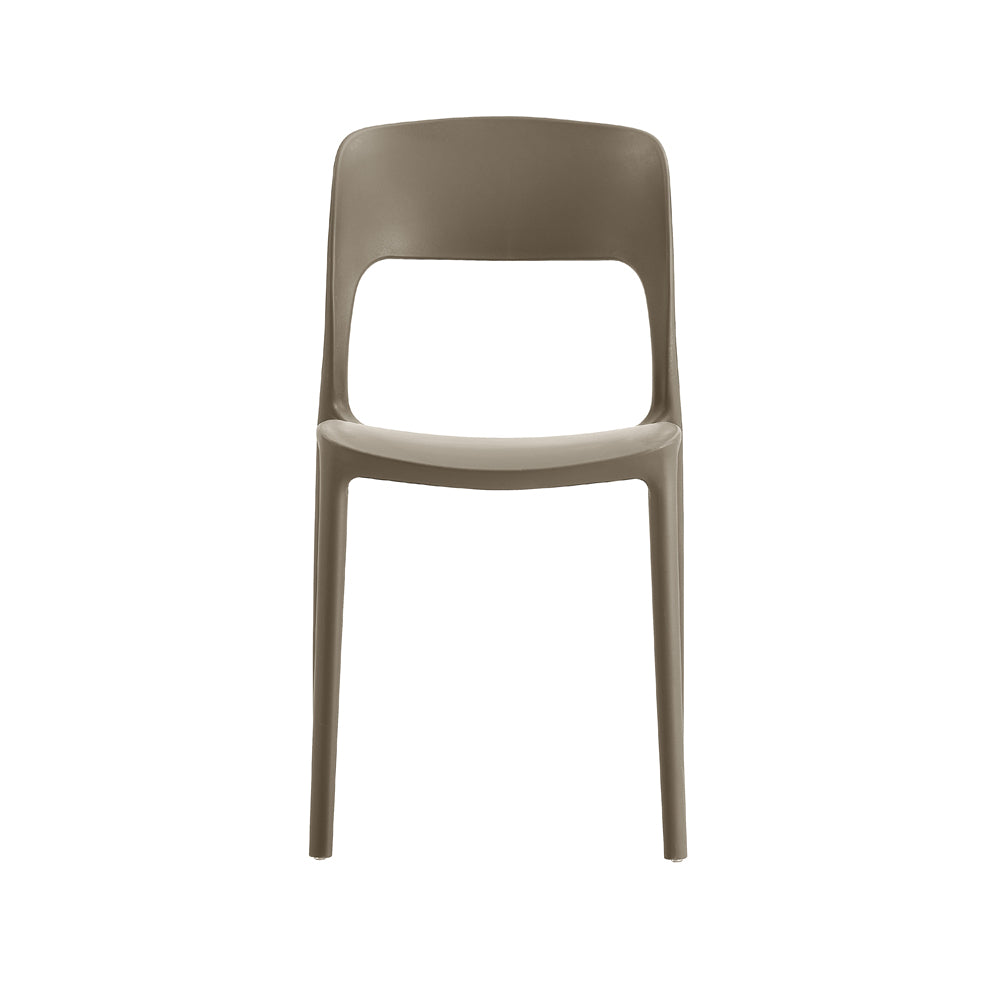 SEDIE IN POLIPROPILENE IMPILABILI 56x48x83cm TORTORA INTERNO-ESTERNO 6PZ MEB