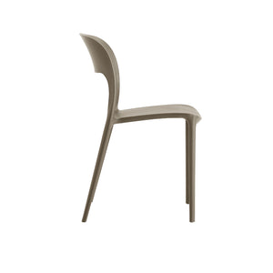 SEDIE IN POLIPROPILENE IMPILABILI 56x48x83cm TORTORA INTERNO-ESTERNO 6PZ MEB