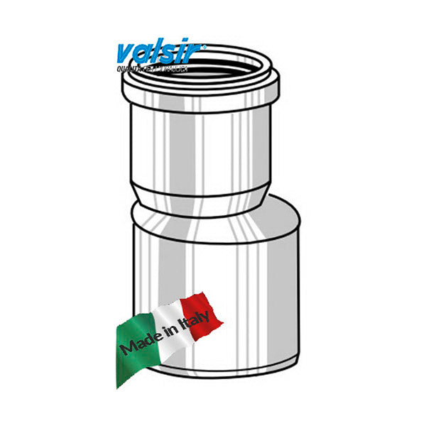 VALSIR Riduzione scarico grigia ECCENTRICA  PP HTR D. 90/50 SERIE LUNGA