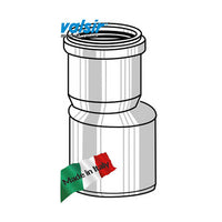 VALSIR Riduzione scarico grigia ECCENTRICA  PP HTR D. 90/50 SERIE LUNGA