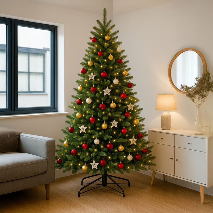 Amstel - Albero di Natale Tradizionale in PE e PVC Ø121x180H, 1070 Punte