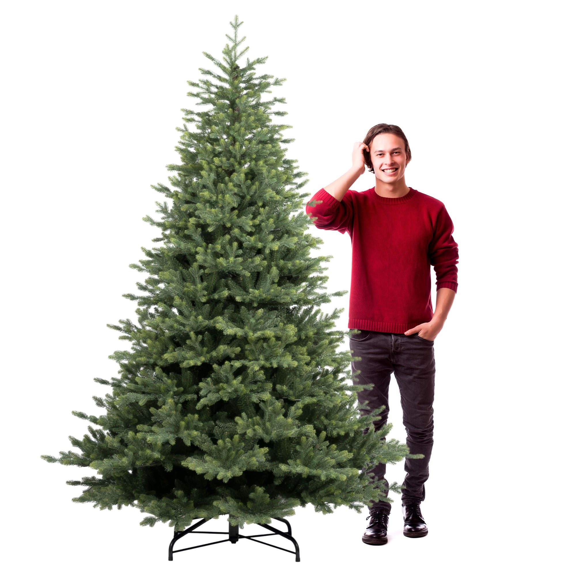 Amstel - Albero di Natale Tradizionale in PE e PVC Ø152x240H, 2530 Punte