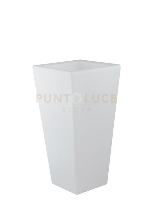 VASO DA GIARDINO GECO BIANCO 1 LUCE ATTACCO E27 28X28X60CM