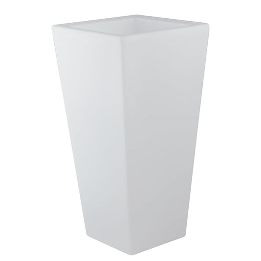 VASO DA GIARDINO GECO BIANCO 1 LUCE ATTACCO E27 28X28X60CM
