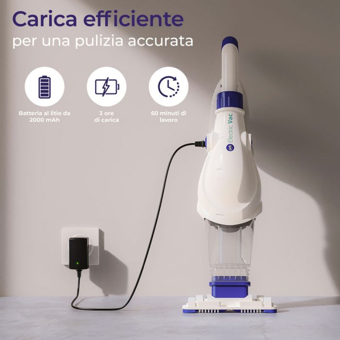 Pulitore elettrico ELETRIC VAC a batteria per fondo piscina