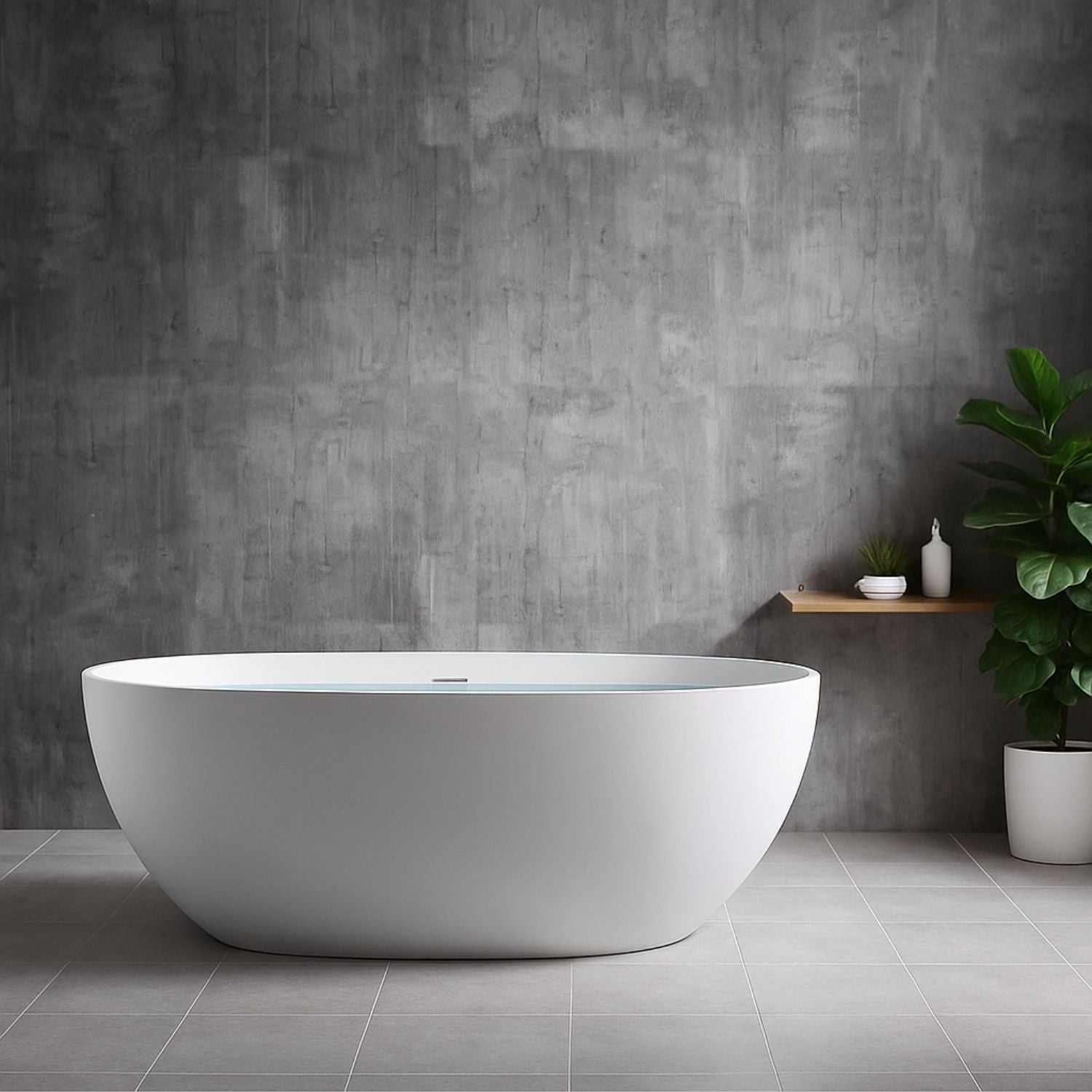 Vasca da bagno free standing silja artificial stone bianco opaco matt *** confezione 1