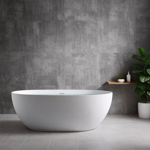 Vasca da bagno free standing silja artificial stone bianco opaco matt *** confezione 1