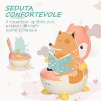 Vasino per Bambini con Schienale, Vaschetta Rimovibile e Braccioli, Età 6 Mesi-3 Anni, Rosa