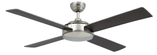 Ventilatore da soffitto nichel sabbiato 132 cm con regolatore da parete a 4 velocità