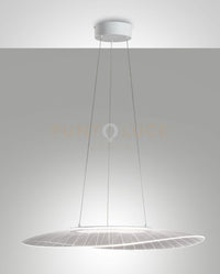 VELA SOSPENSIONE BIANCA L.78X55CM. A LED 3000K - 40W - 5400 lm DIMMERABILE SMART C/ACC