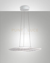 VELA SOSPENSIONE LED 3000K - 24W - 3400 lm BIANCA L.59x43CM. DIMMERABILE SMART C/ACC.