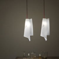 Sospensione Moderna Vela Polilux ® Bianco E Metallo Cromo 1 Luce E27