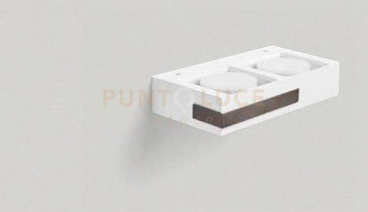 VELIA applique a parete 2 luci attacco GX53 bronzo 24,2cm h.5cm  in gesso e alluminio