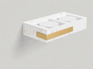 VELIA applique a parete 2 luci attacco GX53 ottone 24,2cm h.5cm  in gesso e alluminio