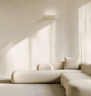 VELIA applique a parete 2 luci attacco GX53 ottone 24,2cm h.5cm  in gesso e alluminio