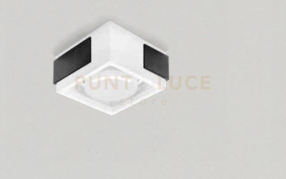 VELIA lampada a soffitto 1 luce attacco GX53 Nera in alluminio e gesso