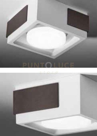 VELIA lampada a soffitto 1 luce attacco GX53 bronzo in alluminio e gesso