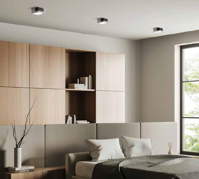 VELIA lampada a soffitto 1 luce attacco GX53 bronzo in alluminio e gesso