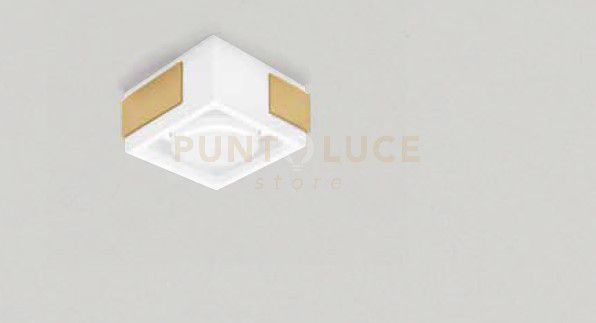 VELIA lampada a soffitto 1 luce attacco GX53 ottone in alluminio e gesso