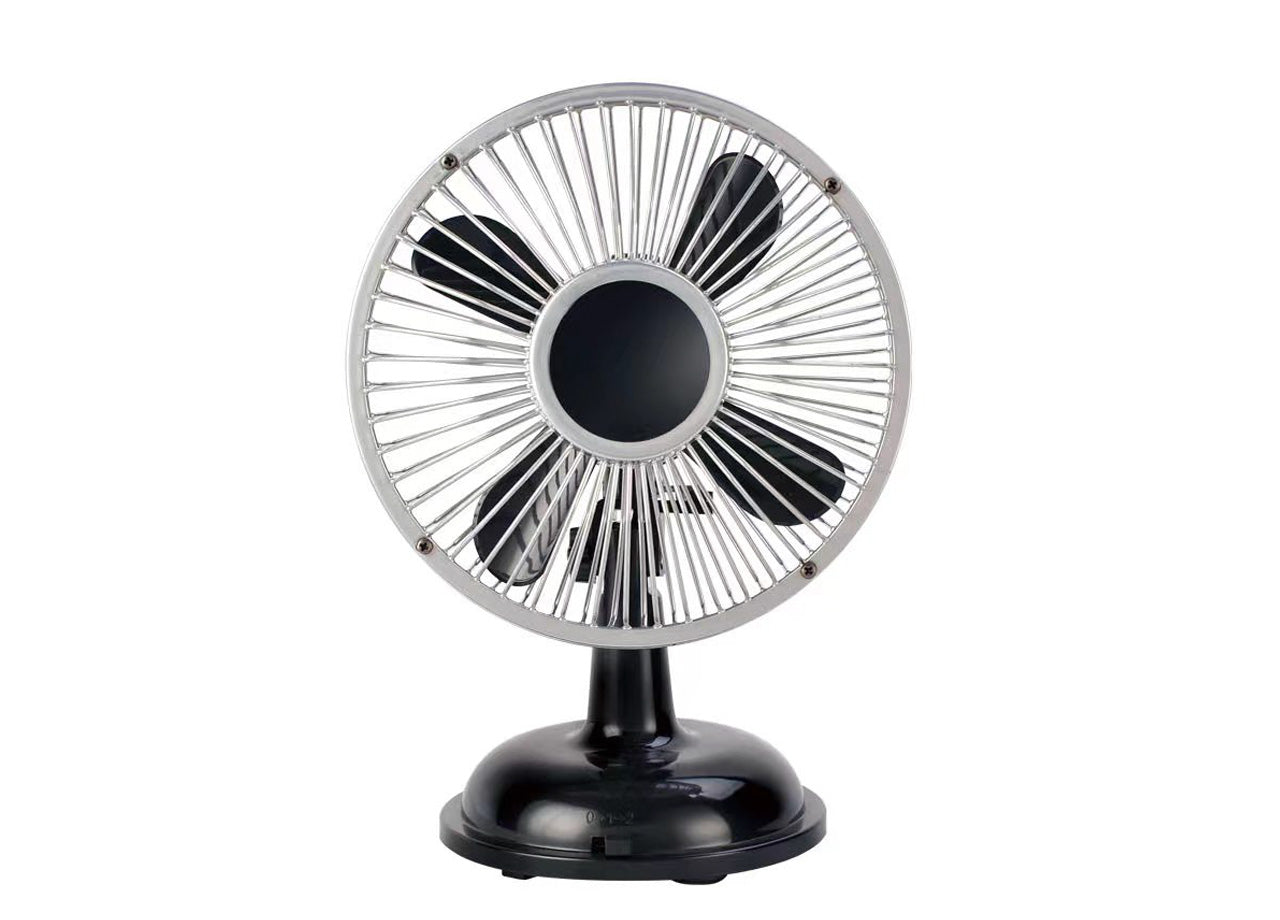 Ventilatore Da Tavolo Silenzioso Batteria Ricaricabile USB Modello Vintage - Ventilatore - Nero