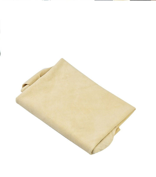 VERA PELLE DI DAINO PANNO SCAMOSCIATO 39X59CM VETRO VETRI AUTO ASCIUGA