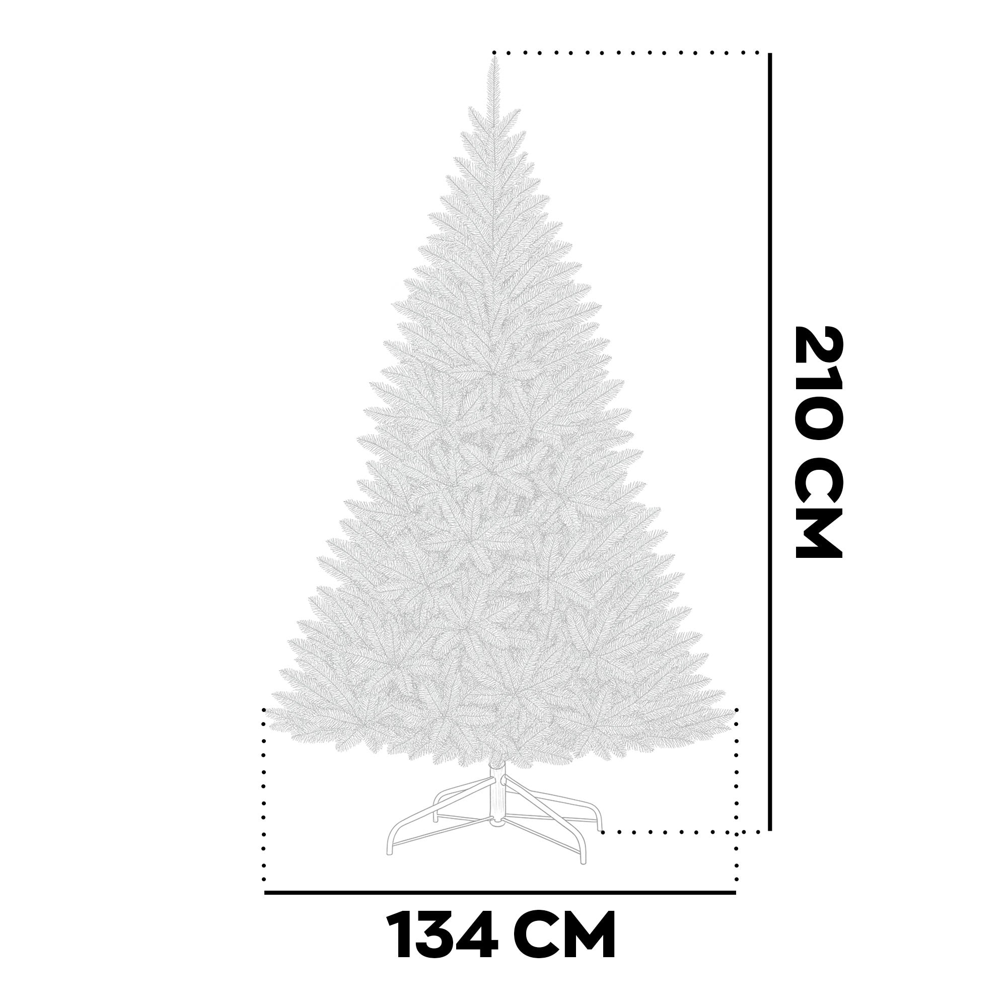 Alfa - Albero di Natale in PVC ø134x210H cm, 1668 Punte