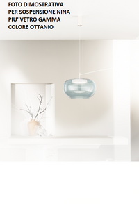 VETRO GAMMA OTTANIO  PER SOSPENSIONE SENZA BASE D' ATTACCO D.42CM