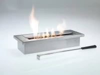 E-STYLO Biocamino da incasso moderno dal design elegante e minimale, ideale per aggiungere calore e stile a qualsiasi ambiente domestico, 15cm X 40cm H. 8cm