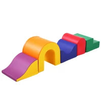 Blocchi di costruzioni in Schiuma Morbida Colorata per Bambini – Gioco Creativo 5-in-1, Multicolore